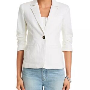Cinq à Sept Khloe Denim Blazer - women’s size 12 - white